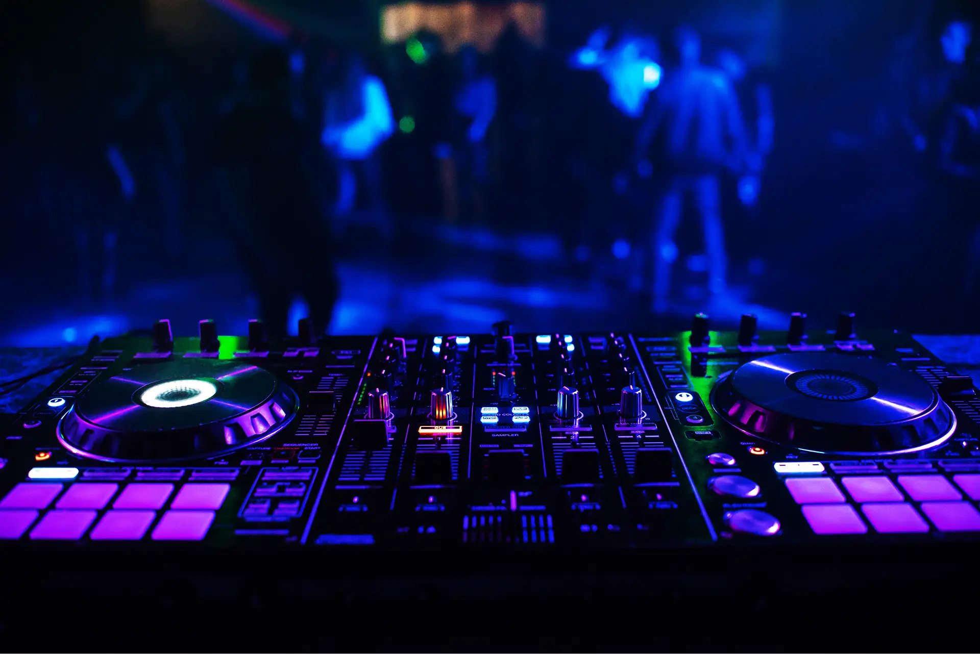 Thunder Bay DJ services providing professional sound and lighting for a corporate event dance floor